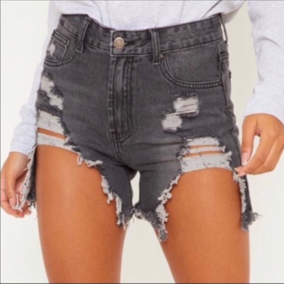 Plt Distressed Denim Shorts 